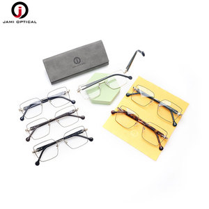 Montures de lunettes optiques carrées de haute qualité avec monture en métal et branches en acétate premium pour hommes - Product Image 6