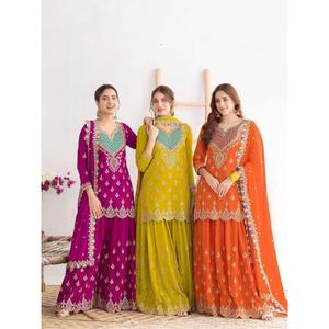 Traje Sharara de Moda de la Mejor Calidad, Perfecto para Fiestas, Festivales y Bodas, Atuendo Étnico Disponible a Precio de Fábrica - Product Image 5