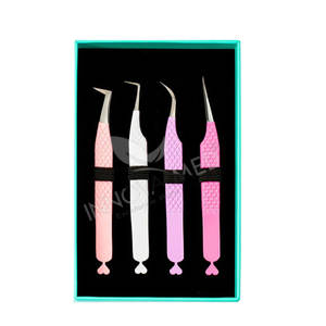 Pince à épiler pour artiste en cils avec logo personnalisé, 45, 75, 90 degrés, en acier inoxydable, nano-adhérence, outil de beauté pour extensions de cils - Product Image 5