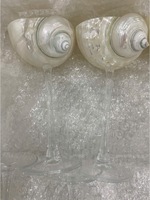 Gobelet à vin de luxe en coquillage, coupe en coquille de conque pour une décoration élégante de mariage et de fête