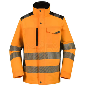 Chaqueta DE SEGURIDAD reflectante de alta visibilidad Ropa DE TRABAJO impermeable y resistente al viento para construcción, obras viales y uso en exteriores - Product Image 1
