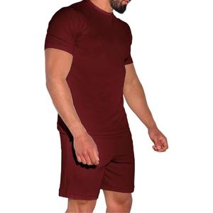 Ensemble d'été deux pièces en pur coton ensemble t-shirt et short pour homme respirant en coton surdimensionné idéal pour les temps chauds et le style décontracté - Product Image 3