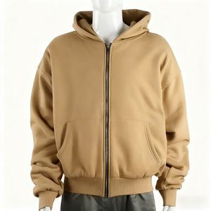 Sweat-shirts à capuche personnalisés 100% coton, polaire épais, pull-over vierge, impression puff, broderie, lourd, ample, de haute qualité - Product Image 2