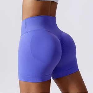 กางเกงขาสั้นโยคะสำหรับผู้หญิงเอวสูงเซ็กซี่เอวสูงยกเอวไขว้เอวยางยืดไร้รอยต่อกางเกงขาสั้นสำหรับวิ่งฟิตเนส - Product Image 5