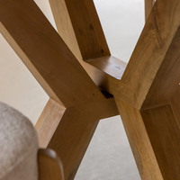 Table à manger ronde moderne de luxe en bois de manguier avec pieds pliants, pour 4 personnes, gain de place, meubles de salle à manger, meubles de maison