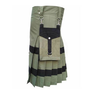 Nouveau coton hybride vert écossais de haute qualité pour hommes, Kilt à imprimer Logo personnalisé, Kilts à vendre en ligne - Product Image 4