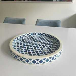 Nueva llegada para hoteles caseros, bandeja de ratán de madreperla para mesa de centro, bandeja tejida a mano, bandeja Natural a precio competitivo - Product Image 4