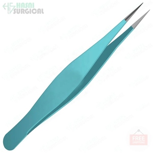 Pince à épiler professionnelle Hasni Surgical pour extensions de cils, nouvelle version, pointe nano, motif cœur, 75 degrés, pointe fine, en acier inoxydable - Product Image 2