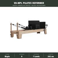 Reformer Pilates Kelas Komersial Grosir dengan Rangka Maple Amerika Utara yang Kokoh dan Per Pegas Jerman untuk Studio
