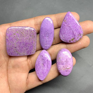 AAA + grado Natural púrpura Stichtite Jasper cabujones forma mixta tamaño rojo piedra preciosa joyería suelta fabricación lote al por mayor - Product Image 1