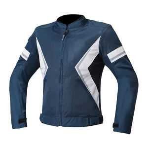 Veste de course en cuir blanc de haute qualité pour hommes vêtements de sport de moto personnalisables veste de course de moto de rue haute - Product Image 3