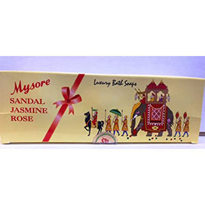 Jabones de baño de lujo Mysore, caja de regalo, sandalia, jazmín y rosa, barra de jabón con fragancia Natural para una piel suave y suave, venta al por mayor - Product Image 3
