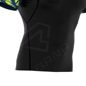 Meilleure qualité uni à manches courtes Rush Guard pour hommes respirant Rash Guard élégant Rash Guard - Product Image 5