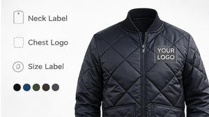 Chaqueta Bomber Acolchada para Hombre, Ligera, con Cierre, Estilo Universitario, con Cuello Acanalado, Ropa de Calle Informal, Prenda Exterior de Invierno - Product Image 6