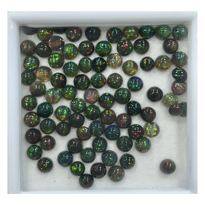 โอปอลเอธิโอเปียสีดำธรรมชาติ AAA ทรงกลมขนาด 4x4 มม. ปรับแต่งความเรียบเรียบ โอปอลพลอยประกายเต็มสำหรับทำเครื่องประดับ - Product Image 6