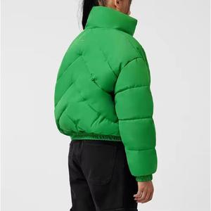 Abrigo de invierno con logotipo personalizado para hombre con tela de terciopelo grueso transpirable y cierre de cremallera chaqueta acolchada de punto de talla grande - Product Image 6