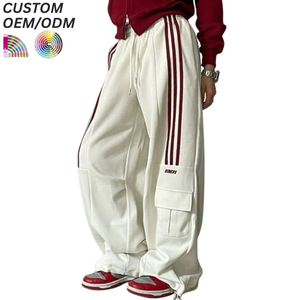 Plus Size Mens Loose Printed <b>Drawstring</b> Breathable Eco-Friendly Cotton <b>Trousers</b> Casual Straight Leg Pants Custom Logo OEM ODM - Product Image 5