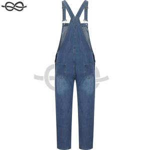 Salopette en jean grande taille pour hommes Salopette de travail en coton baggy Pantalon léger et confortable avec poches pour activités de plein air - Product Image 5