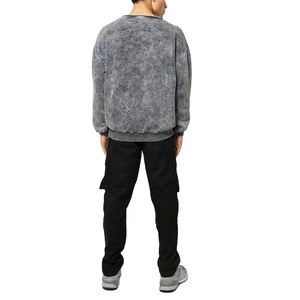 Sudaderas de Diseño Único para Hombre, Lavado Ácido, 100% Algodón, Cuello Redondo, Verano, Casual, Alta Calidad, Proveedor Directo de Fábrica, Corte Regular - Product Image 3