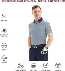 Prix d'usine OEM Polos décontractés pour hommes de haute qualité Séchage rapide Respirant Broderie en vrac pour Polo personnalisé - Product Image 5