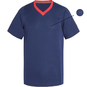 Maillot de football américain en jersey mesh bleu marine, haute qualité, sur mesure. - Product Image 3