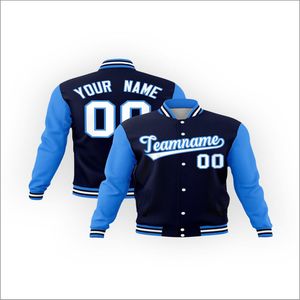 แจ็คเก็ตวาร์ซิตี้ผู้ชายไซส์พลัสแบบกำหนดเอง ขายส่ง โลโก้ด้านหน้าแบบเปล่า โพลีเอสเตอร์/คอตตอน สไตล์ไฮสตรีท สำหรับฤดูหนาว - Product Image 3