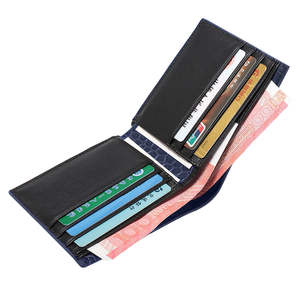 กระเป๋าสตางค์หนังวัวแท้ลายจระเข้สำหรับผู้ชายกระเป๋าสตางค์สุดหรูที่ใส่บัตรหนัง - Product Image 2