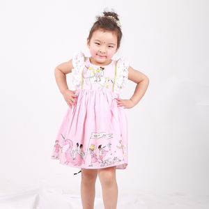 Venta al por mayor rosa de moda niñas popelina vestido de impresión digital niñas vestidos impresos <span class=keywords><strong>Principito</strong></span> y unicornio vestido de niña - Product Image 3
