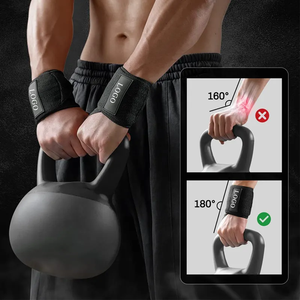 Gran oferta de muñequeras deportivas con ajuste transpirable, logotipo personalizado, muñequeras deportivas para soporte de muñeca de levantamiento de pesas - Product Image 3