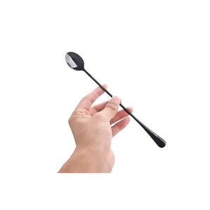 Cuillère à café de service en acier à long manche Design fait à la main cuillère de service et fourchette ensemble cuillère en laiton dîner Gadgets utilisés - Product Image 2