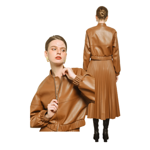 Chaqueta Bomber de cuero Chasi Buen precio Resistente al agua Formal Diseño único Embalaje personalizado Fabricante de Vietnam - Product Image 3