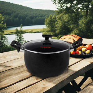 Chef Calidad Premium 26 cm Cacerola antiadherente Olla Tapa de vidrio Baquelita Mango de tacto suave Ecológico para cocina de gas Classic - Product Image 2