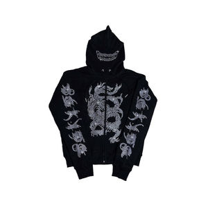 Vente en gros de sweat à capuche personnalisé lourd délavé pour hommes coton éponge français vintage lavage à l'acide pull hiver sweat à capuche éponge français - Product Image 6