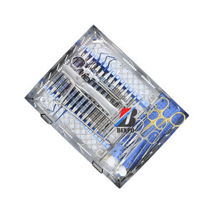10ชิ้นชุดเครื่องมือผ่าตัด rongeur Mayo-hegar Needle Holder scalpel Handle LUCAS Bone curette - Product Image 2