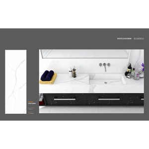 Emperador Gold 800x2400x18mm dalle de porcelaine marbre noir cuisine Regal pierre frittée granit artificiel carreaux de quartz - Product Image 5