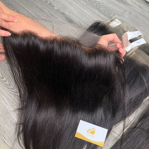 Vente en gros de paquets de cheveux humains bruts super minces à nœud unique HD de meilleure qualité avec fermeture frontale à des prix compétitifs - Product Image 1