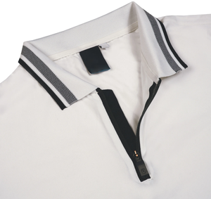 เสื้อโปโลมีซิปลายทางสำหรับผู้ชายสีตัดกัน - Product Image 2