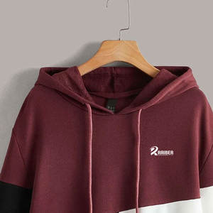 Servicio OEM logotipo personalizado impresión mujeres sudaderas con capucha al por mayor mujeres sudaderas con capucha contraste de color mujeres sudaderas con capucha - Product Image 5
