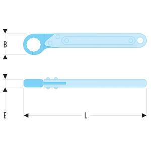 Llaves de boca recta métricas Facom para conexiones en abocardado - Product Image 2