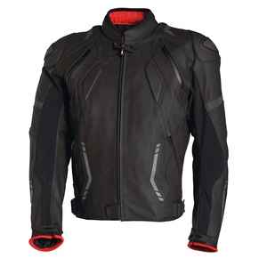 Chaqueta acolchada de malla de cuero de vaca/canguro con cuello levantado de lona para montar en moto Galvic para hombre y mujer, transpirable de secado rápido - Product Image 1