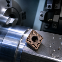 Plaquettes de tournage en carbure CNMG120408-MF pour l'usinage de l'acier inoxydable, revêtement PVD, outils de coupe pour tour CNC
