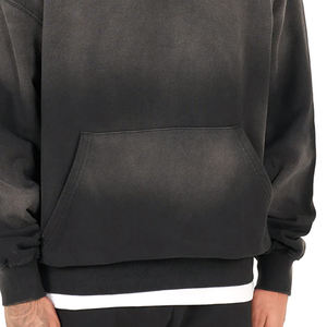 Sweatshirts d'hiver en molleton à motifs solides de qualité supérieure pour hommes Sun Faded Hooded Online ODM Customization on Sale - Product Image 6