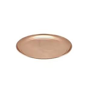 Bandeja de cobre dorado Vintage de lujo, mesa de Hotel para el hogar, bandeja para servir comida y aperitivos - Product Image 1