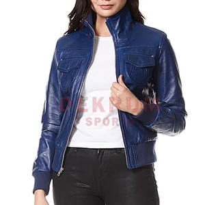 Última chaqueta de cuero de alta calidad para mujer colores personalizados logotipo personalizado teñido de punto largo precios al por mayor - Product Image 3