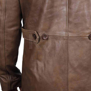 Elegante Gabardina de Cuero para Hombre, Material Ligero, Perfecta para el Invierno y Uso Diario - Product Image 6