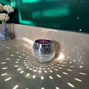 Tarro de cristal mosaico iridiscente de 4oz y 8oz para velas, moderno, de cera de abeja, ámbar transparente, para hacer velas de Navidad - Product Image 1