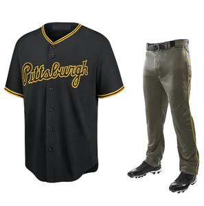 OEM Custom Slim Fit <b>Men's</b> Baseball Uniform Latest Design in Solid Color with Plus Size Option Reasonable Price - Product Image 1