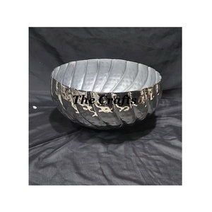 ชามอะลูมิเนียมคุณภาพสูง สีเงิน สำหรับเสิร์ฟของหวานและช็อกโกแลต รูปทรงกลม - Product Image 2