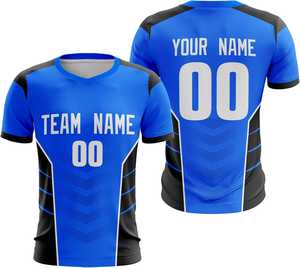 Camiseta de Fútbol Personalizada para Hombre, Uniforme de Equipo de Tela Ultraligera y Transpirable con Impresión por Sublimación Completa de Nombre, Número y Logotipo - Product Image 5
