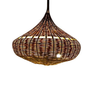 Vente en gros de lampes suspendues en bambou pour le salon, la chambre à coucher le restaurant, le fantastique lustre décoratif, ovale, rectangle, plafond facile - Product Image 3